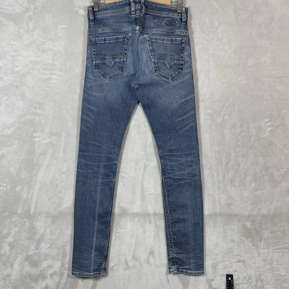 Diesel Thommer Slim Fit Denim Jeans Mens 29x32 Skinny Whisker Fade Distressed